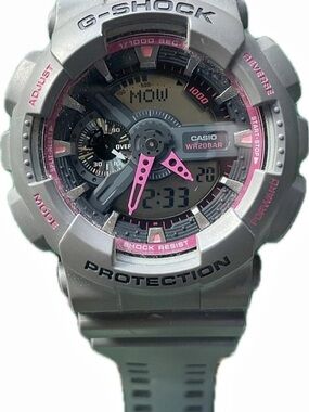 Casio G-Shock GA-200 Gray & Pink Analog-Digital Watch